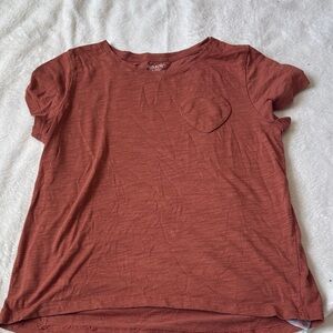 Old Navy Rust Short Sleeve Tee with Chest Pocket - Kids